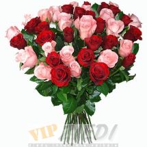 ziedu piegāde: Sarkanas un rozā rozes: 119.00 €