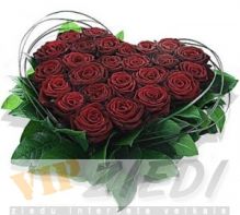 ziedu piegāde: Sarkanu rožu sirds 2: 190.00 €